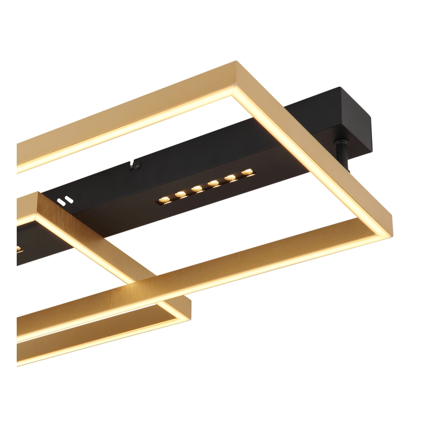 Globo 48461-54 - LED-kattovalaisin LUFFY LED/54W/230V 39,8x90 cm musta/kulta