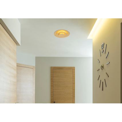 Globo - LED-kattovalaisin LED/18W/230V 3000K, halkaisija 18 cm, kultainen