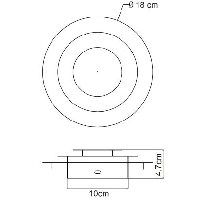 Globo - LED-kattovalaisin LED/18W/230V 3000K, halkaisija 18 cm, kultainen