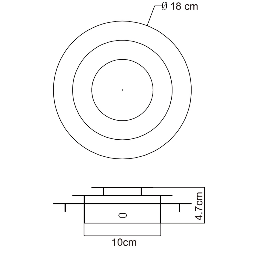 Globo - LED-kattovalaisin LED/18W/230V 3000K, halkaisija 18 cm, kultainen