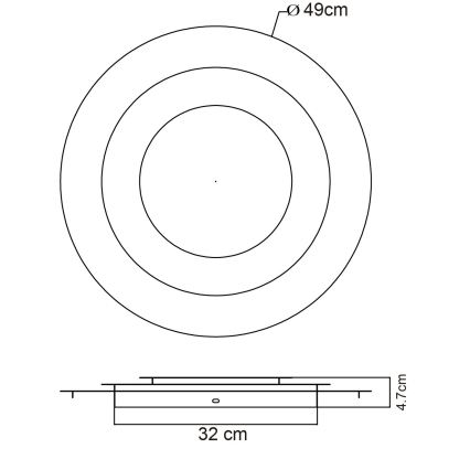 Globo - LED-kattovalaisin LED/40W/230V 3000K halkaisija 49 cm kullanvärinen
