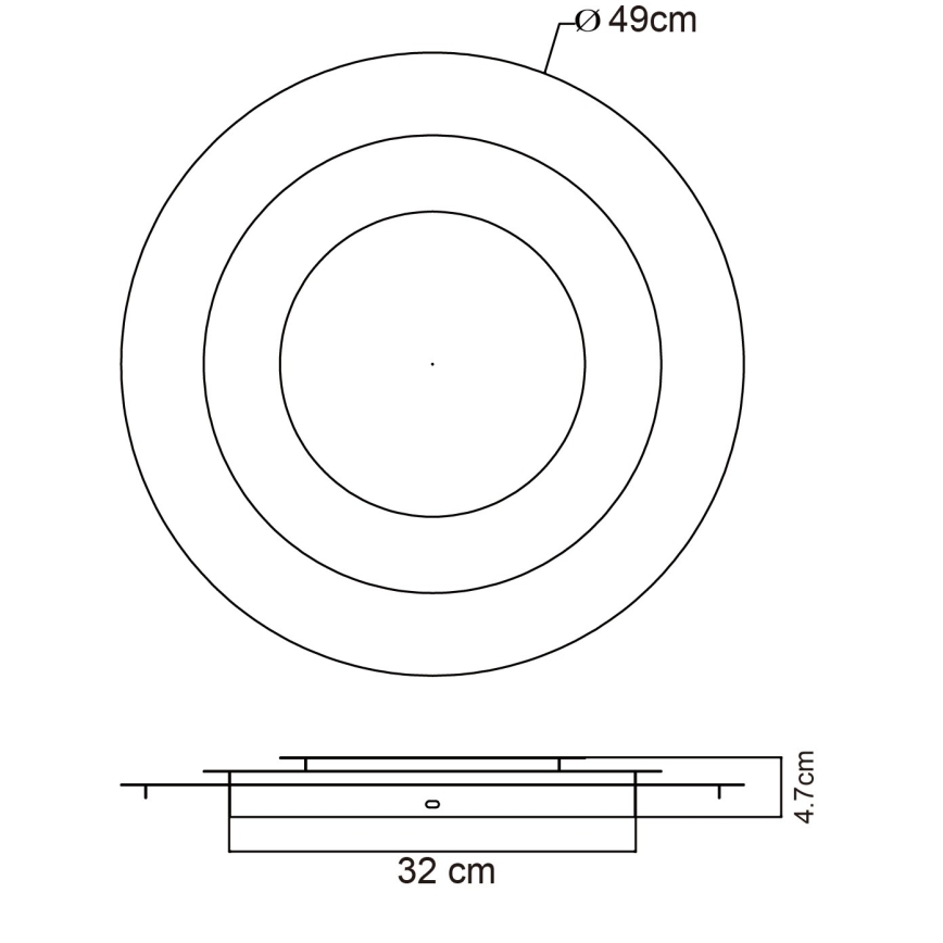 Globo - LED-kattovalaisin LED/40W/230V 3000K halkaisija 49 cm kullanvärinen