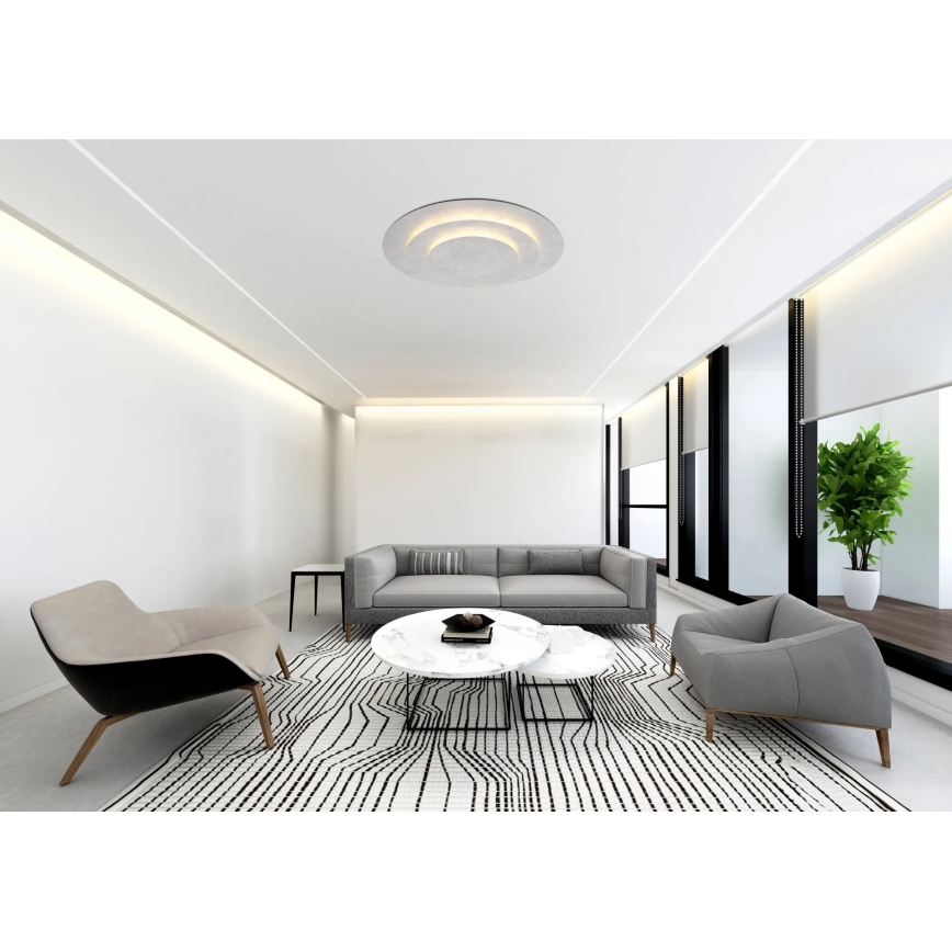 Globo - LED-kattovalaisin LED/40W/230V 3000K halkaisija 49 cm hopea