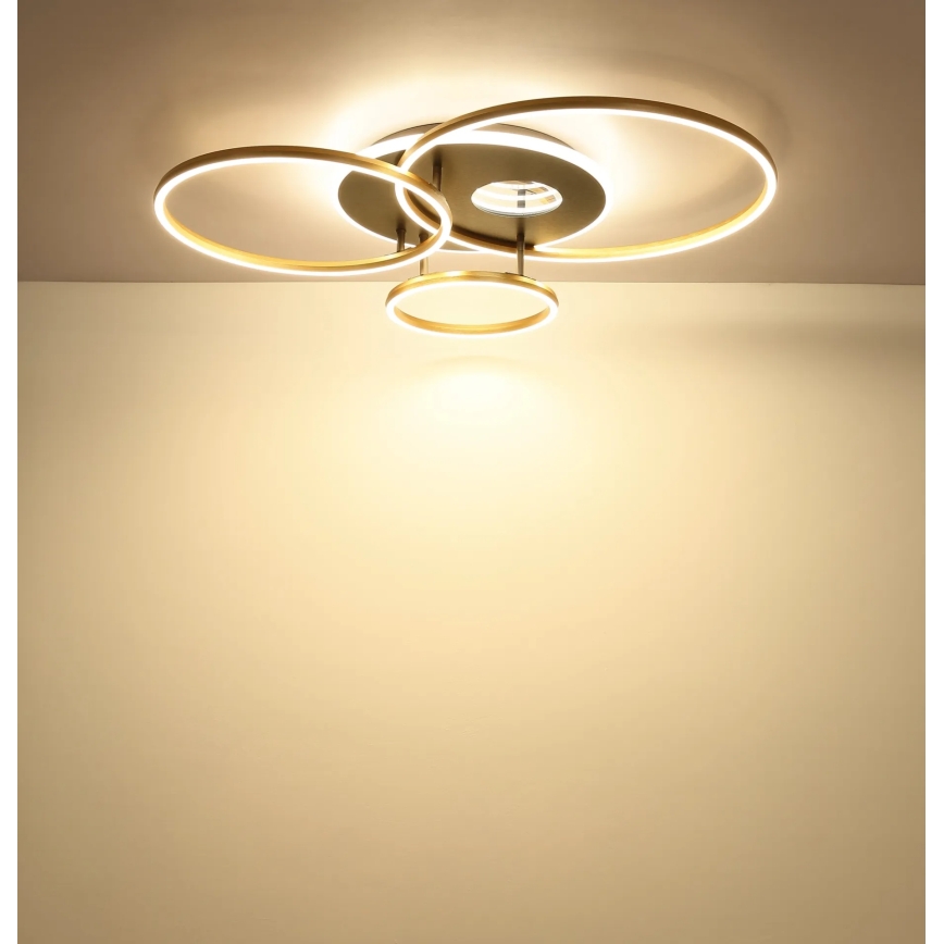 Globo - LED-himennettävä kattovalaisin LED/54W/230V 2700-6500K 90x70 cm antrasiitti/kulta + kauko-ohjain