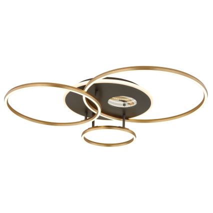 Globo - LED-himennettävä kattovalaisin LED/54W/230V 2700-6500K 90x70 cm antrasiitti/kulta + kauko-ohjain
