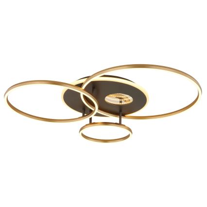 Globo - LED-himennettävä kattovalaisin LED/54W/230V 2700-6500K 90x70 cm antrasiitti/kulta + kauko-ohjain