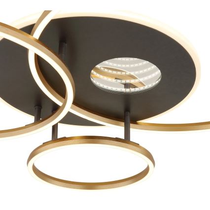 Globo - LED-himennettävä kattovalaisin LED/54W/230V 2700-6500K 90x70 cm antrasiitti/kulta + kauko-ohjain