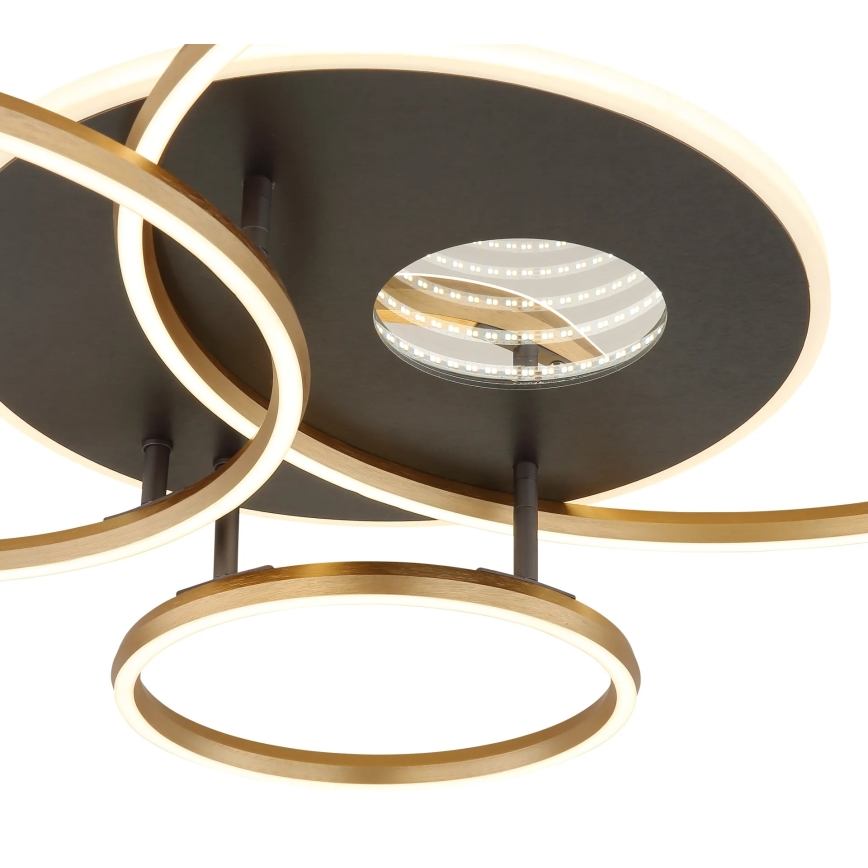 Globo - LED-himennettävä kattovalaisin LED/54W/230V 2700-6500K 90x70 cm antrasiitti/kulta + kauko-ohjain