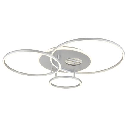 Globo - dimmattava LED-kattovalaisin LED/54W/230V 2700-6500K 90x70 cm hopeanvärinen + kaukosäädin