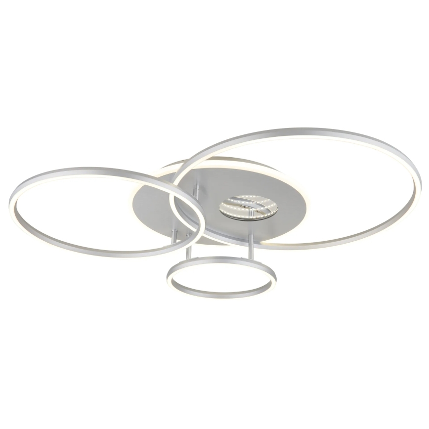 Globo - dimmattava LED-kattovalaisin LED/54W/230V 2700-6500K 90x70 cm hopeanvärinen + kaukosäädin