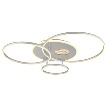 Globo - dimmattava LED-kattovalaisin LED/54W/230V 2700-6500K 90x70 cm hopeanvärinen + kaukosäädin