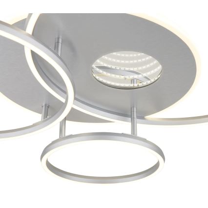 Globo - dimmattava LED-kattovalaisin LED/54W/230V 2700-6500K 90x70 cm hopeanvärinen + kaukosäädin