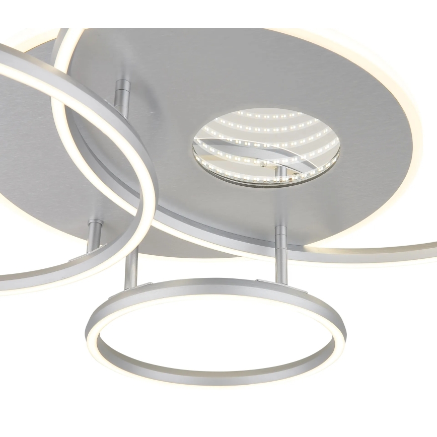 Globo - dimmattava LED-kattovalaisin LED/54W/230V 2700-6500K 90x70 cm hopeanvärinen + kaukosäädin
