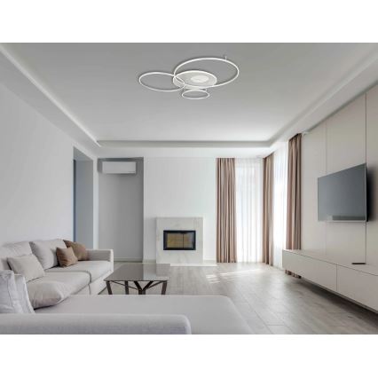 Globo - LED himmennettävä kattovalaisin LED/70W/230V 2700-6500K Wi-Fi Tuya mattakromi + kaukosäädin