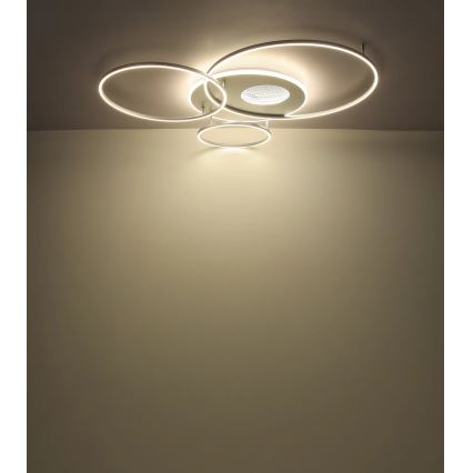 Globo - LED himmennettävä kattovalaisin LED/70W/230V 2700-6500K Wi-Fi Tuya mattakromi + kaukosäädin