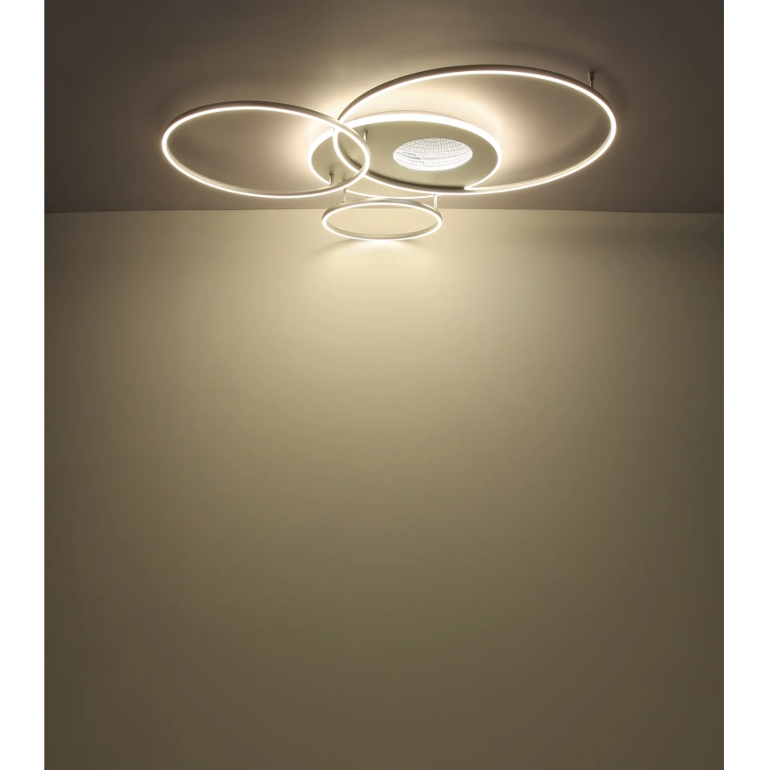 Globo - LED himmennettävä kattovalaisin LED/70W/230V 2700-6500K Wi-Fi Tuya mattakromi + kaukosäädin