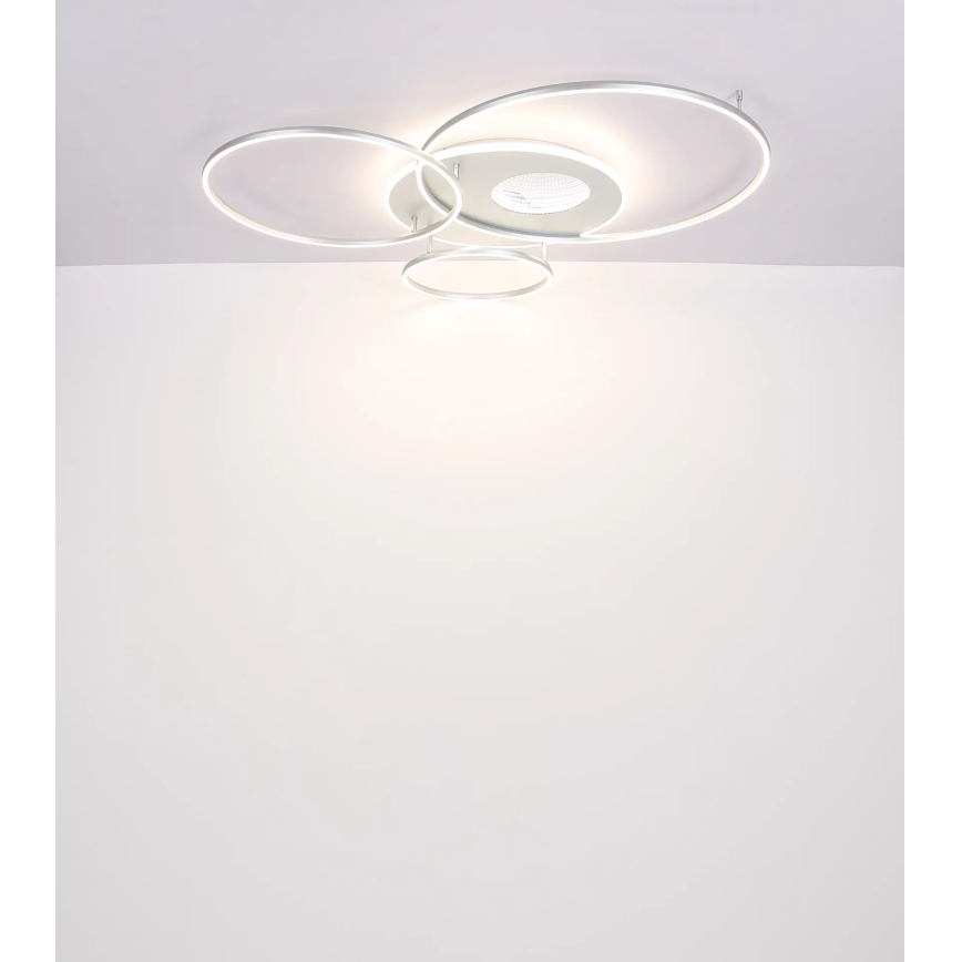 Globo - LED himmennettävä kattovalaisin LED/70W/230V 2700-6500K Wi-Fi Tuya mattakromi + kaukosäädin