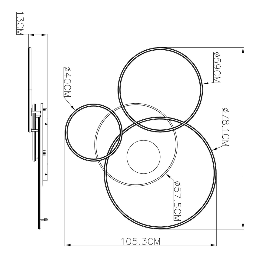 Globo - LED-himmennettävä kattovalaisin LED/70W/230V 2700-6500K 105x26,5 cm valkoinen + kauko-ohjain