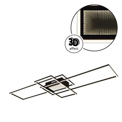 Globo - himmennettävä LED-kattovalaisin LED/60W/230V 2700-6500K 42x110,8 cm musta + kaukosäädin