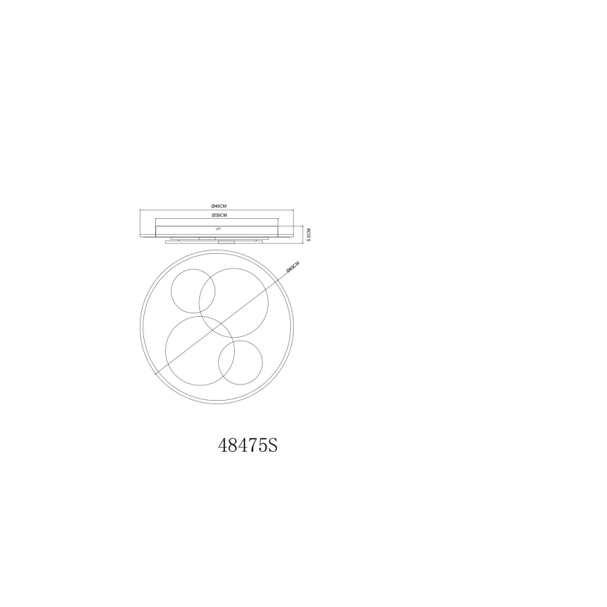 Globo - LED-kattovalaisin LED/40W/230V 3000K halkaisija 49 cm