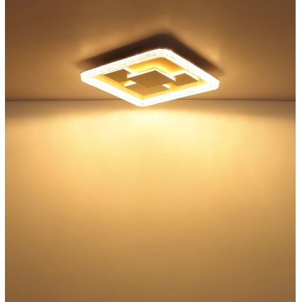 Globo - LED-kattovalaisin LED/40W/230V 3000K 48,8x48,8 cm kultainen