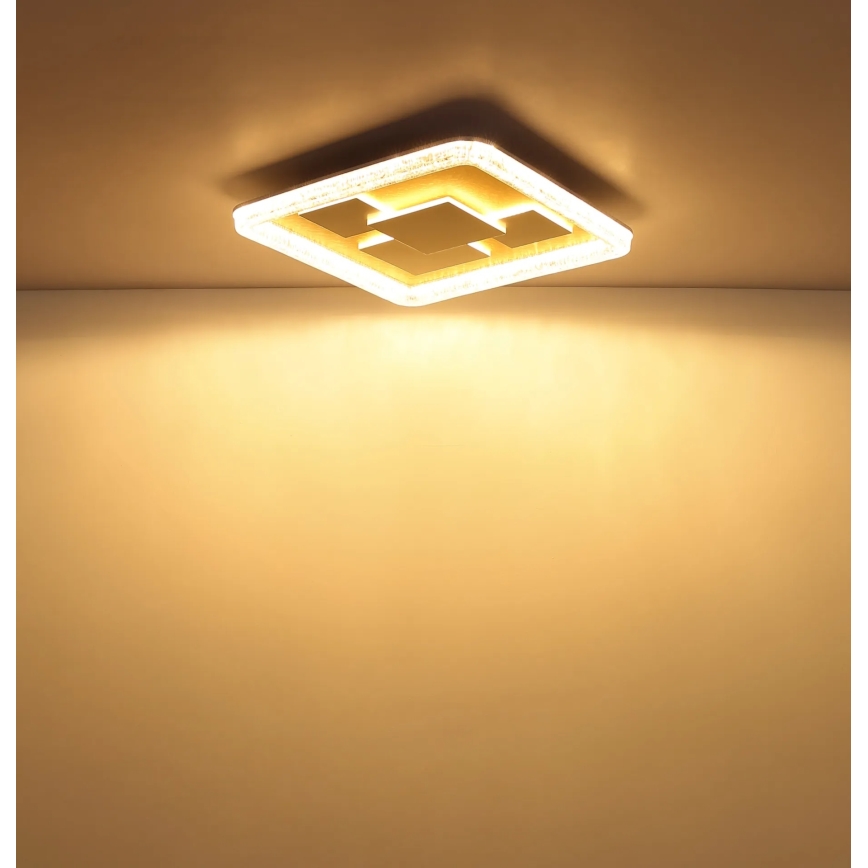 Globo - LED-kattovalaisin LED/40W/230V 3000K 48,8x48,8 cm kultainen