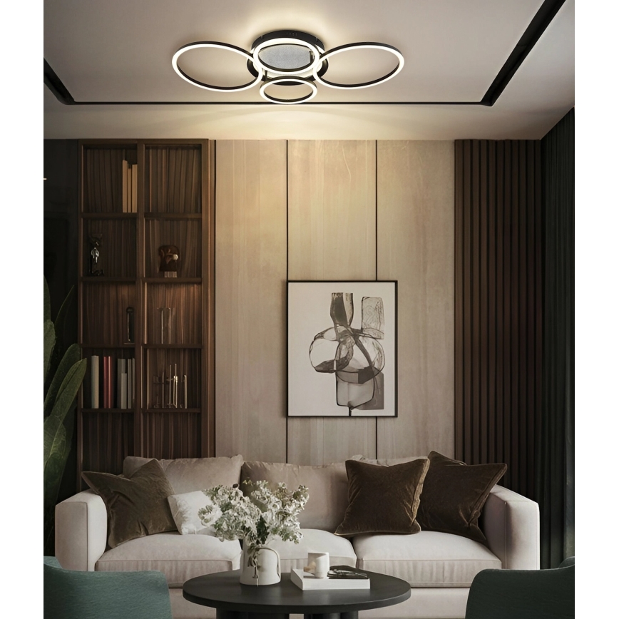 Globo - LED-kattovalaisin LED/40W/230V 4000K 72x52 cm musta