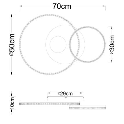 Globo - beige LED-kattovalaisin LED/30W/230V 3000K 70x50 cm