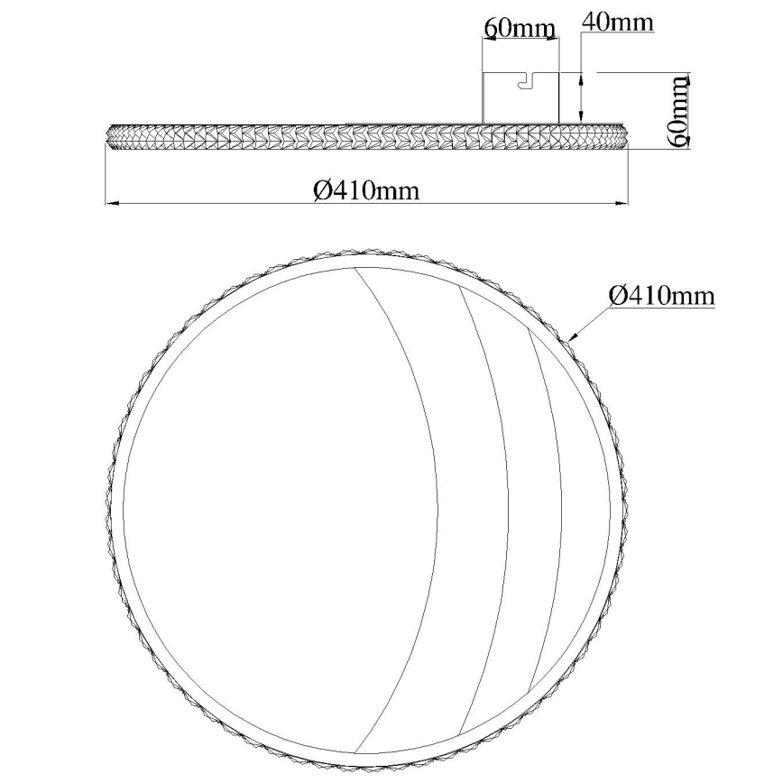 Globo - LED-kattovalaisin LED/24W/230V 3000/4000/6000K Ø 41 cm kultainen