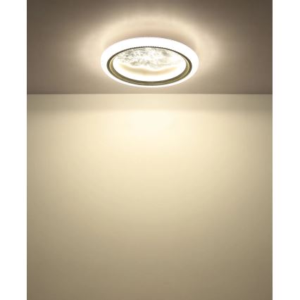 Globo - LED-kattovalaisin LED/28W/230V 3000/4200/6000K Ø 39,5 cm, hopea