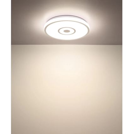 Globo - LED-kattovalaisin LED/24W/230V 3000/4000/6000K halkaisija 38 cm valkoinen/mattakromi