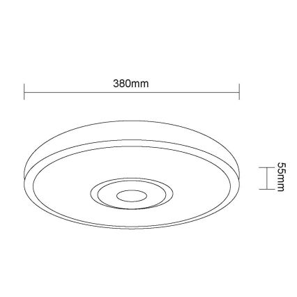 Globo - LED-kattovalaisin LED/24W/230V 3000/4000/6000K halkaisija 38 cm valkoinen/mattakromi