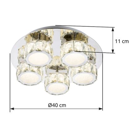 Globo - Himmennettävä LED-kattovalaisin LED/40W/230V 4000K halkaisija 40 cm