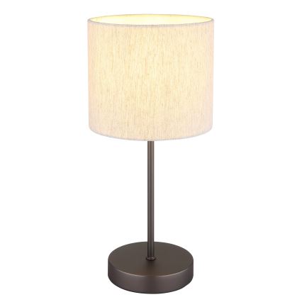 Globo - Pöytävalaisin 1xE27/25W/230V musta/beige