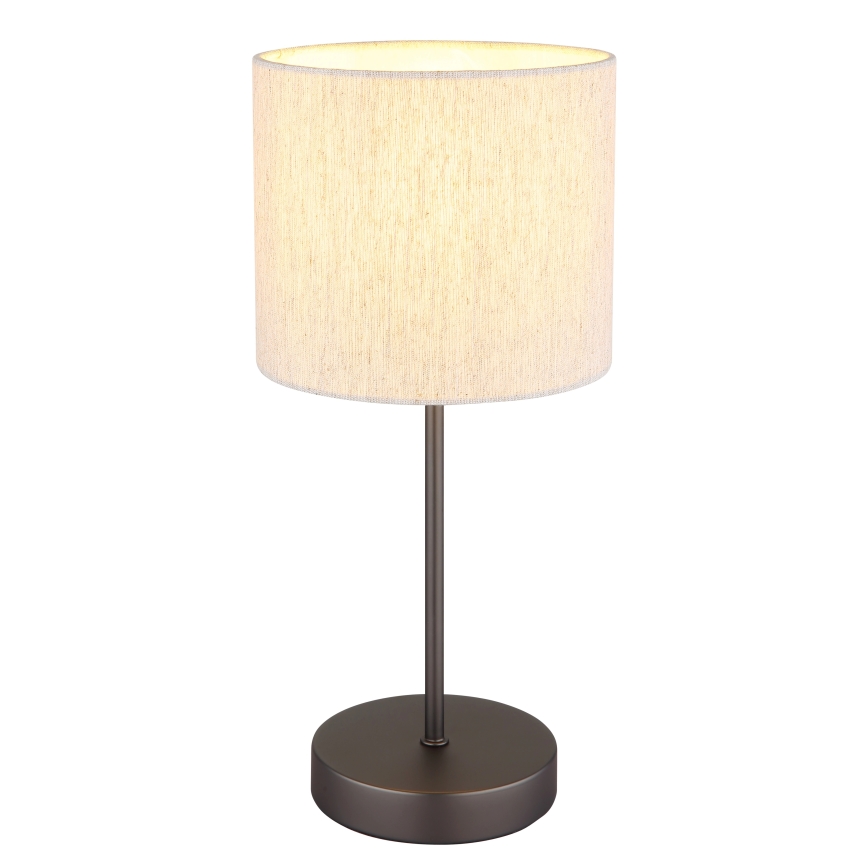 Globo - Pöytävalaisin 1xE27/25W/230V musta/beige