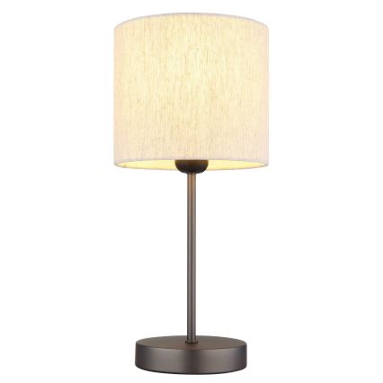Globo - Pöytävalaisin 1xE27/25W/230V musta/beige
