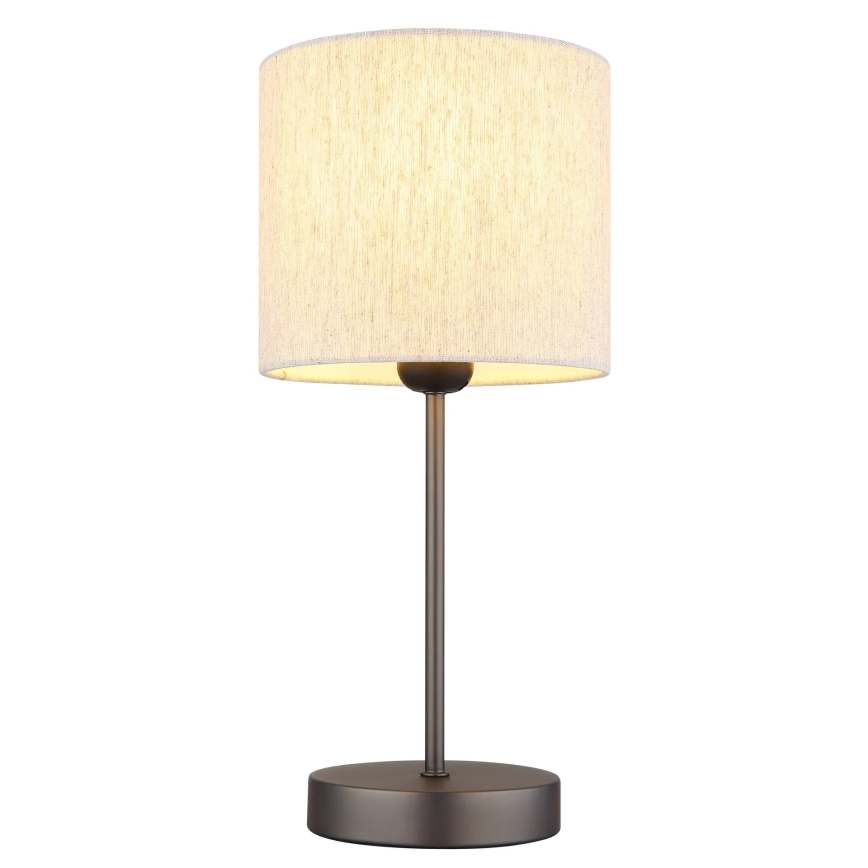 Globo - Pöytävalaisin 1xE27/25W/230V musta/beige