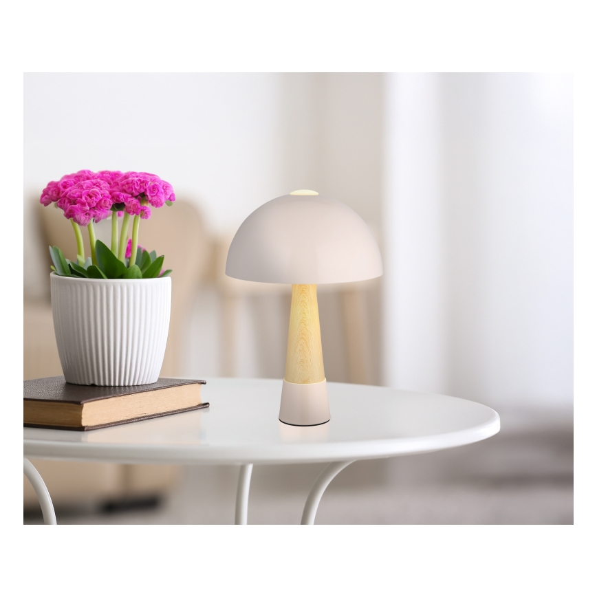 Globo - Pöytälamppu 1xE27ILLU/40W/230V beige