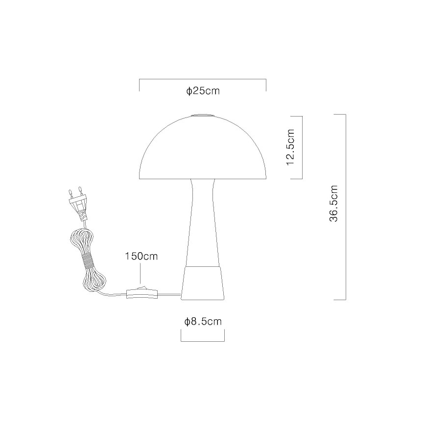 Globo - Pöytälamppu 1xE27ILLU/40W/230V valkoinen