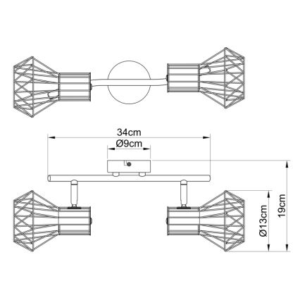 Globo - Kohdevalo 2xE27/40W/230V