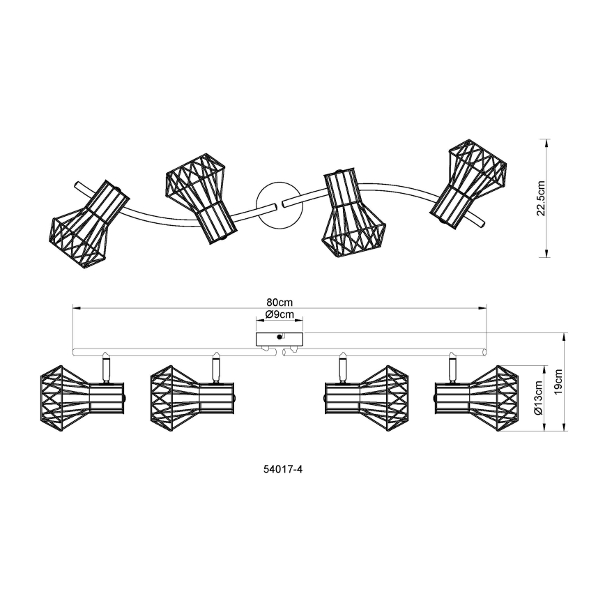 Globo - Kohdevalo 4xE27/40W/230V