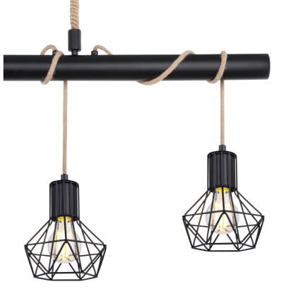 Globo - Kattokruunu narulla 4xE27/60W/230V