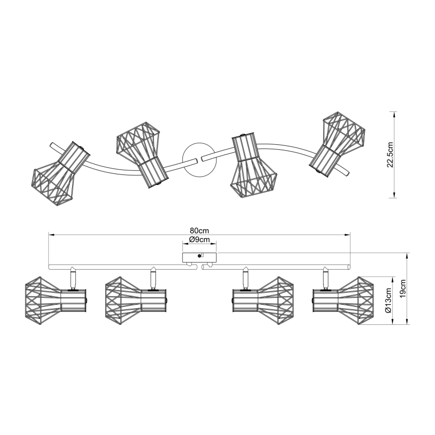 Globo - Kohdevalo 4xE27/40W/230V