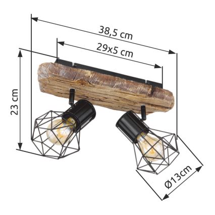 Globo - Kohdevalo 2xE27/60W/230V