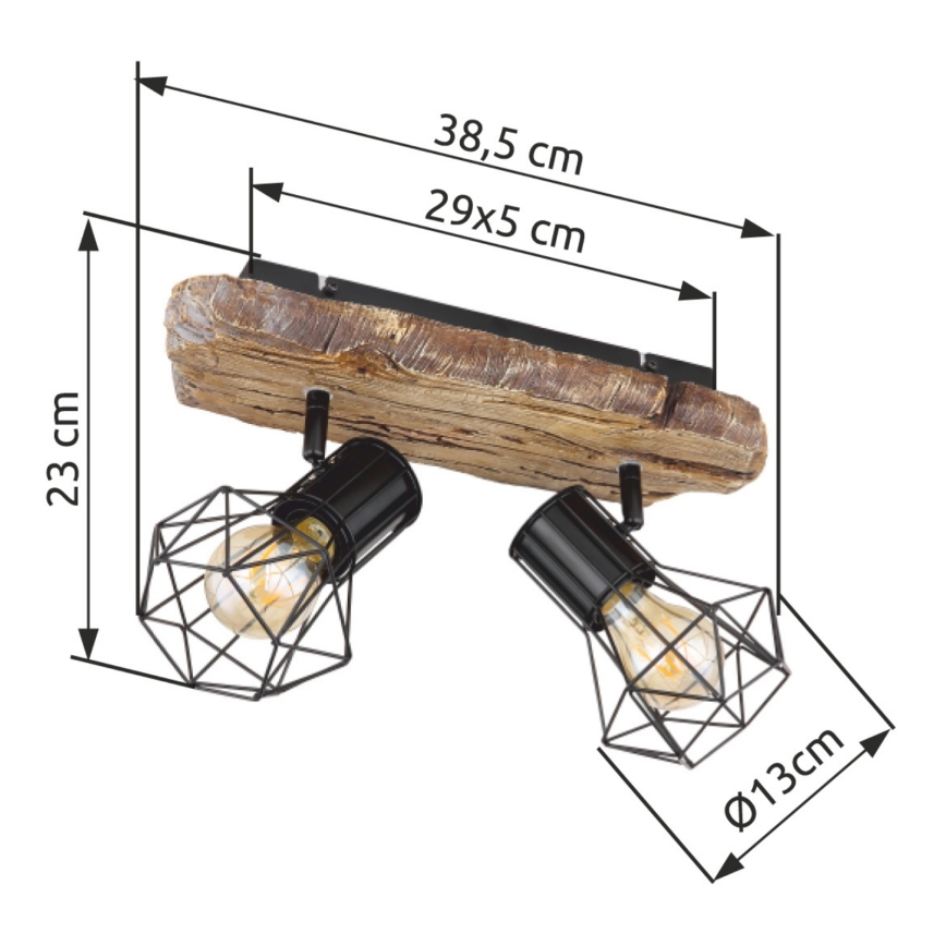 Globo - Kohdevalo 2xE27/60W/230V