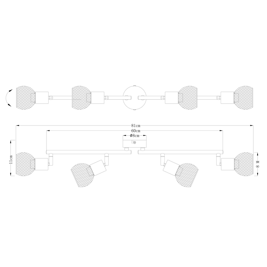 Globo - Kohdevalo 4xE14/40W/230V