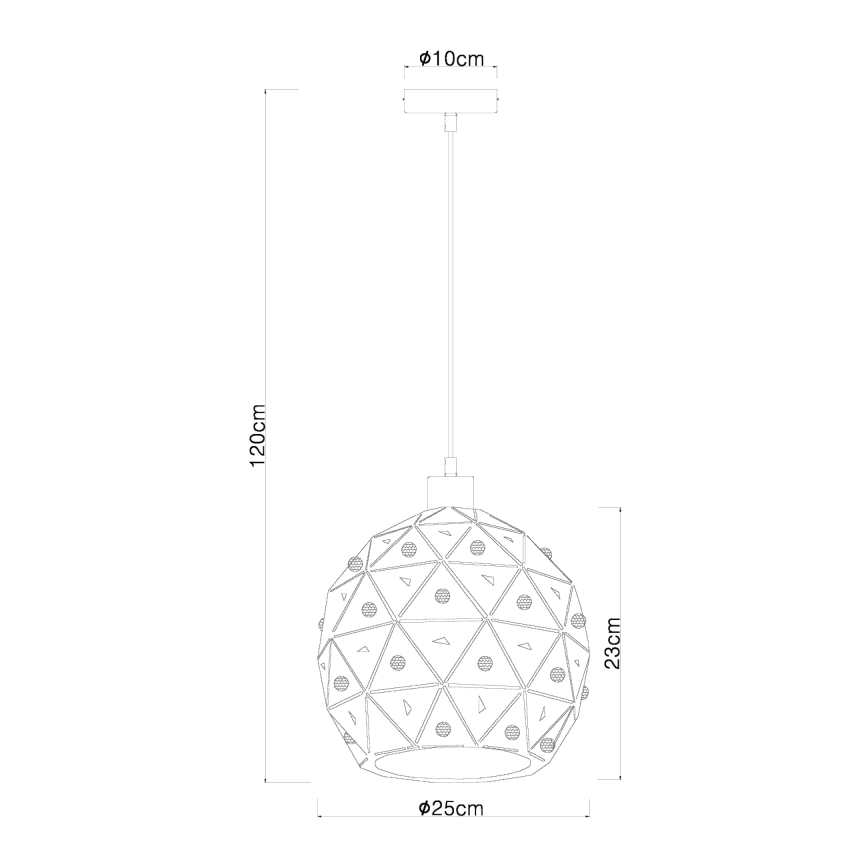 Globo 54029H - Kattokruunu johdossa JODIE 1xE27/60W/230V halkaisija 25 cm