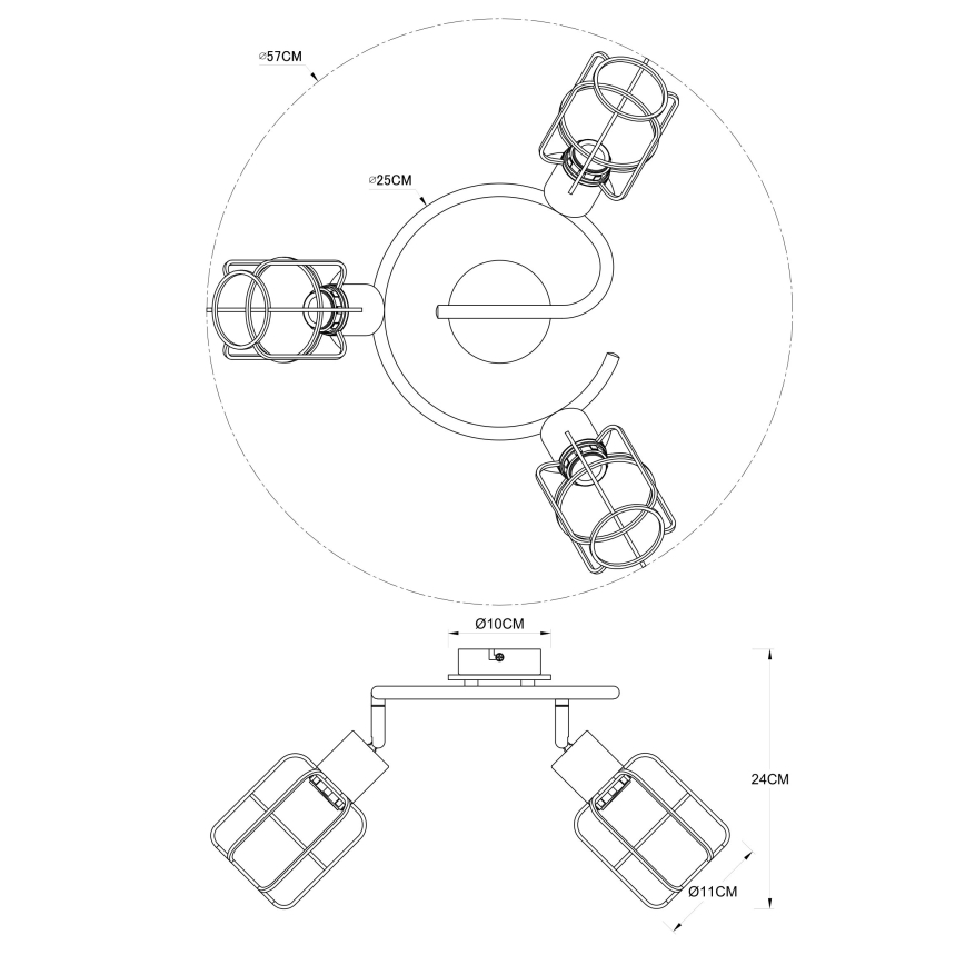 Globo - Kohdevalo 3xE27/40W/230V