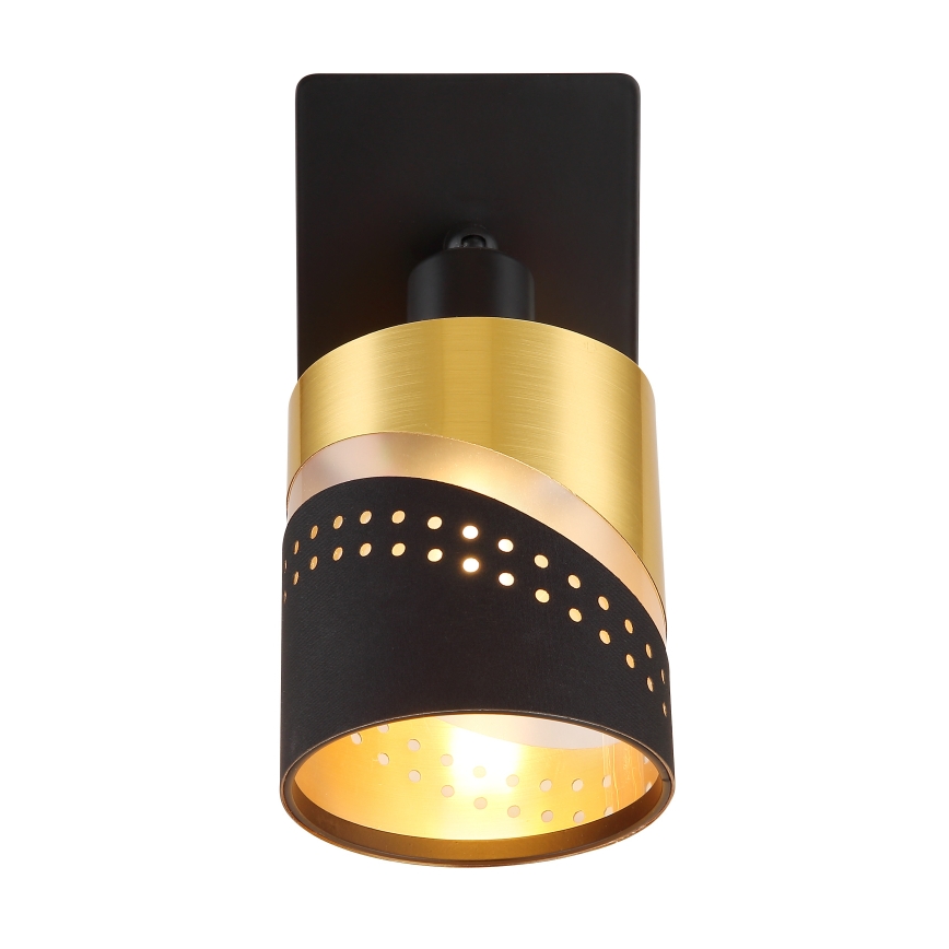 Globo - Seinäkohdevalo 1xE14/25W/230V musta/kulta