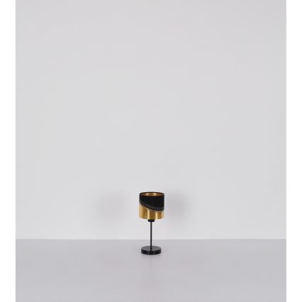 Globo - Pöytävalaisin 1xE27/40W/230V halkaisija 16 cm musta/kulta